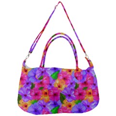 Watercolor Flowers  Multi-colored Bright Flowers Removal Strap Handbag by SychEva