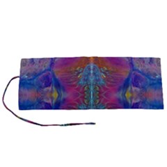 Flowing Duo  Roll Up Canvas Pencil Holder (s) by kaleidomarblingart