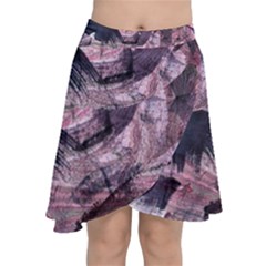  Abstract Marbling Chiffon Wrap Front Skirt by kaleidomarblingart