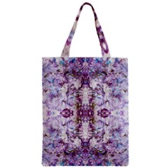 Intricate Lilac Zipper Classic Tote Bag by kaleidomarblingart