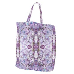 Intricate Lilac Giant Grocery Tote by kaleidomarblingart