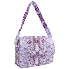 Intricate Lilac Courier Bag by kaleidomarblingart