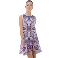 Intricate Lilac Frill Swing Dress by kaleidomarblingart