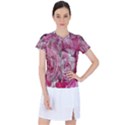 Roses Marbling  Women s Sports Top View1