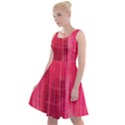 Pink Knee Length Skater Dress View1