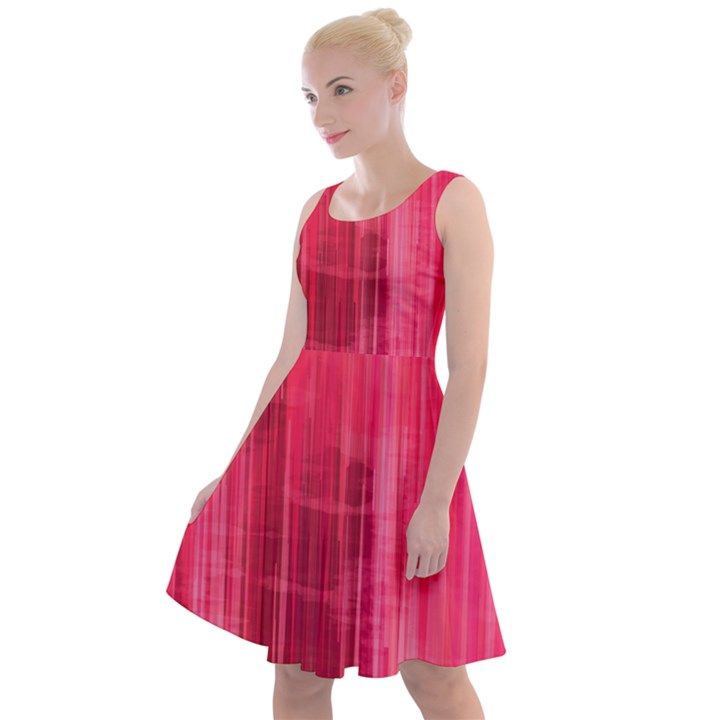 Pink Knee Length Skater Dress