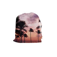 Palm Trees Drawstring Pouch (medium) by LW323