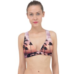 Palm Trees Classic Banded Bikini Top by LW323