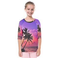 Ocean paradise Kids  Quarter Sleeve Raglan Tee