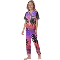 Ocean paradise Kids  Satin Short Sleeve Pajamas Set