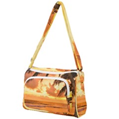 Sunset Beauty Front Pocket Crossbody Bag by LW323