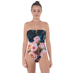 Sweet Roses Tie Back One Piece Swimsuit by LW323