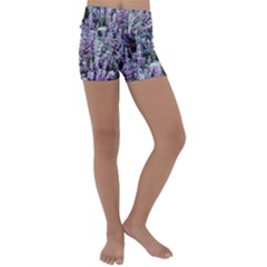 Lavender Love Kids  Lightweight Velour Yoga Shorts