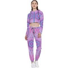 Cotton Candy Cropped Zip Up Lounge Set by LW323