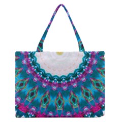 Peacock Zipper Medium Tote Bag by LW323