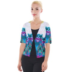 Peacock Cropped Button Cardigan by LW323