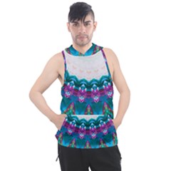 Peacock Men s Sleeveless Hoodie by LW323