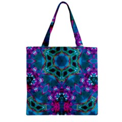 Peacock2 Zipper Grocery Tote Bag by LW323