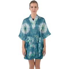 Softpetals Half Sleeve Satin Kimono  by LW323