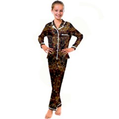 Gloryplace Kid s Satin Long Sleeve Pajamas Set by LW323