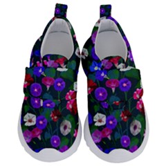 Watercolor Flowers  Bindweed  Liana Kids  Velcro No Lace Shoes by SychEva