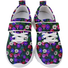 Watercolor Flowers  Bindweed  Liana Kids  Velcro Strap Shoes by SychEva