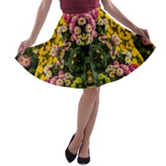 Springflowers A-line Skater Skirt by LW323