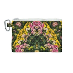 Springflowers Canvas Cosmetic Bag (medium) by LW323