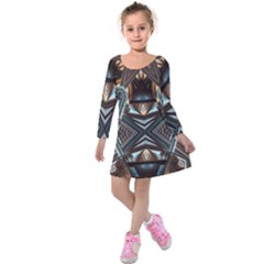 Holy2 Kids  Long Sleeve Velvet Dress by LW323