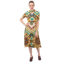 Worthyisthelamb Keyhole Neckline Chiffon Dress by LW323