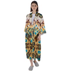 Worthyisthelamb Maxi Satin Kimono by LW323