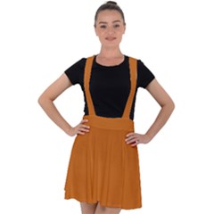 Alloy Orange Velvet Suspender Skater Skirt by FabChoice