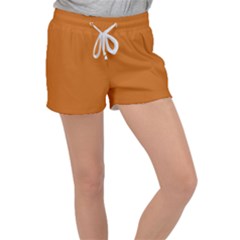 Alloy Orange Velour Lounge Shorts by FabChoice