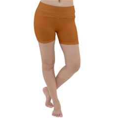 Alloy Orange Lightweight Velour Yoga Shorts by FabChoice