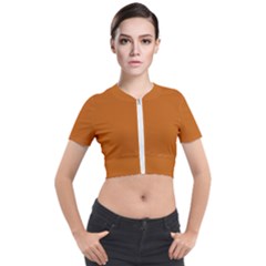 Alloy Orange Short Sleeve Cropped Jacket by FabChoice