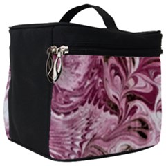 Dusty Pink Marbling Make Up Travel Bag (big) by kaleidomarblingart