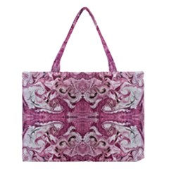 Pink Marbling Symmetry Medium Tote Bag