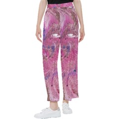 Pink Feathers Women s Pants  by kaleidomarblingart