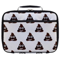 Happy Poo Pattern, Funny Emoji, Emoticon Theme, Vector Full Print Lunch Bag by Casemiro