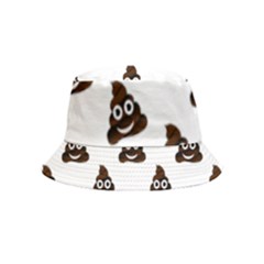 Happy Poo Pattern, Funny Emoji, Emoticon Theme, Vector Bucket Hat (kids) by Casemiro