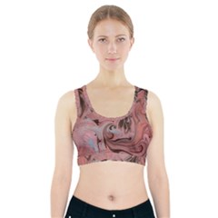 Pink Swirls Sports Bra With Pocket