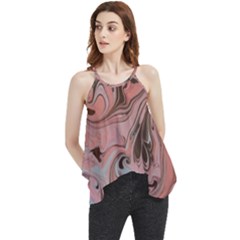 Pink swirls Flowy Camisole Tank Top