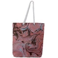 Pink swirls Full Print Rope Handle Tote (Large)