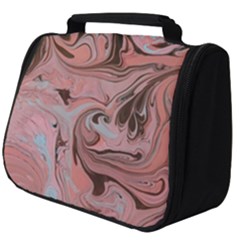 Pink Swirls Full Print Travel Pouch (big) by kaleidomarblingart