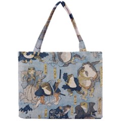 Famous heroes of the kabuki stage played by frogs  Mini Tote Bag