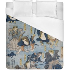 Famous Heroes Of The Kabuki Stage Played By Frogs  Duvet Cover (california King Size) by Sobalvarro