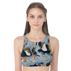 Famous heroes of the kabuki stage played by frogs  Tank Bikini Top