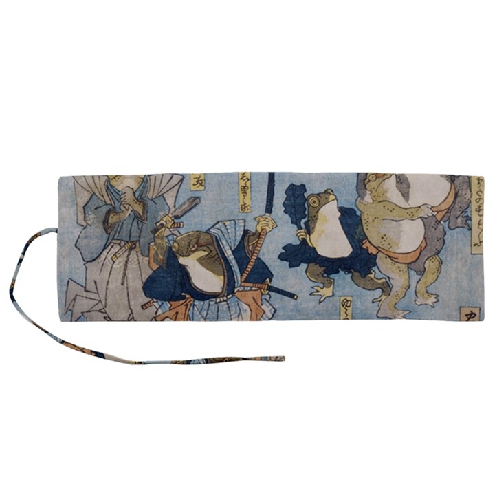 Famous heroes of the kabuki stage played by frogs  Roll Up Canvas Pencil Holder (M)