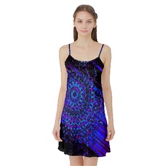 Uv Mandala Satin Night Slip by MRNStudios