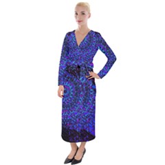 Uv Mandala Velvet Maxi Wrap Dress by MRNStudios